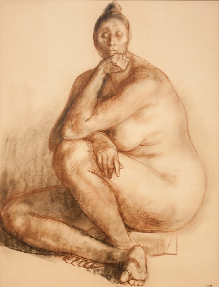 Francisco Zuniga Desnudo Sentado, 1969     pastel on paper 25 1/2 x 19 3/4 inches;  65 x 50 centimeters LSFA# 01618