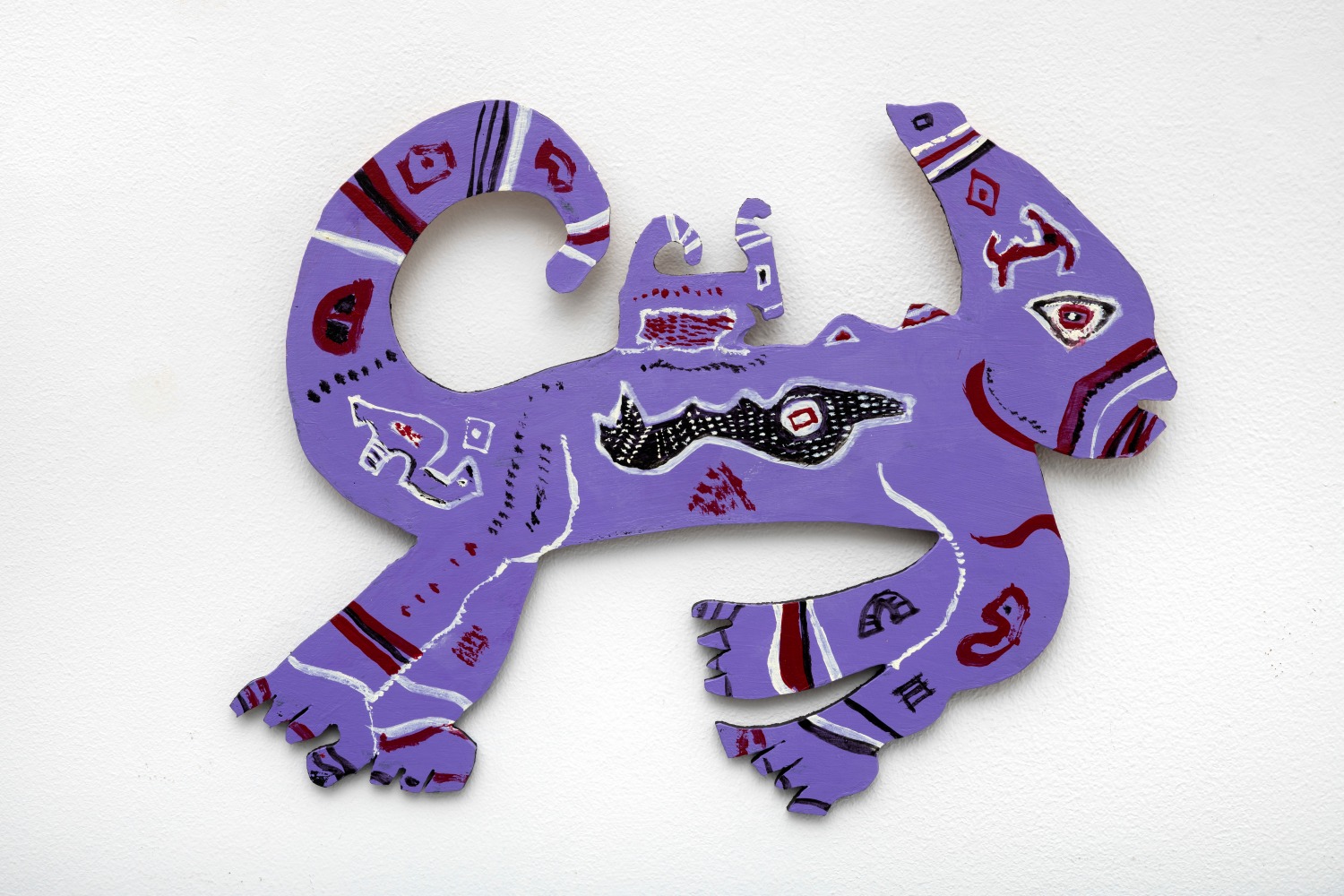 Untitled, (Purple Creature)  mixed media  10 x 12.5  inches; 25.4 x 31.8 centimeters  LSFA# 13056