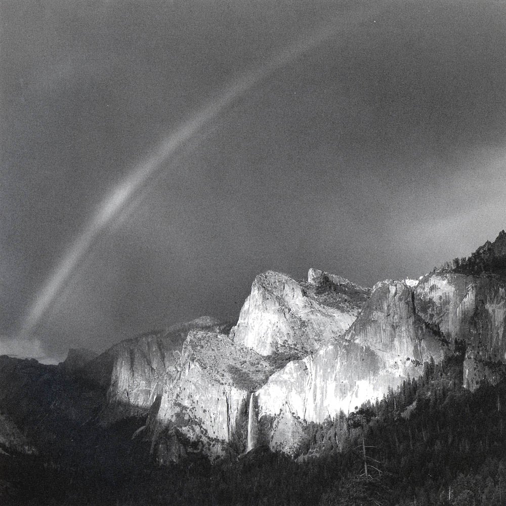 Rainbow and Bridalveil Fall, Yosemite, 1987

silver gelatin print, edition 12/50

Print: 24 x 20 inches

Matted: 39 x 29 inches