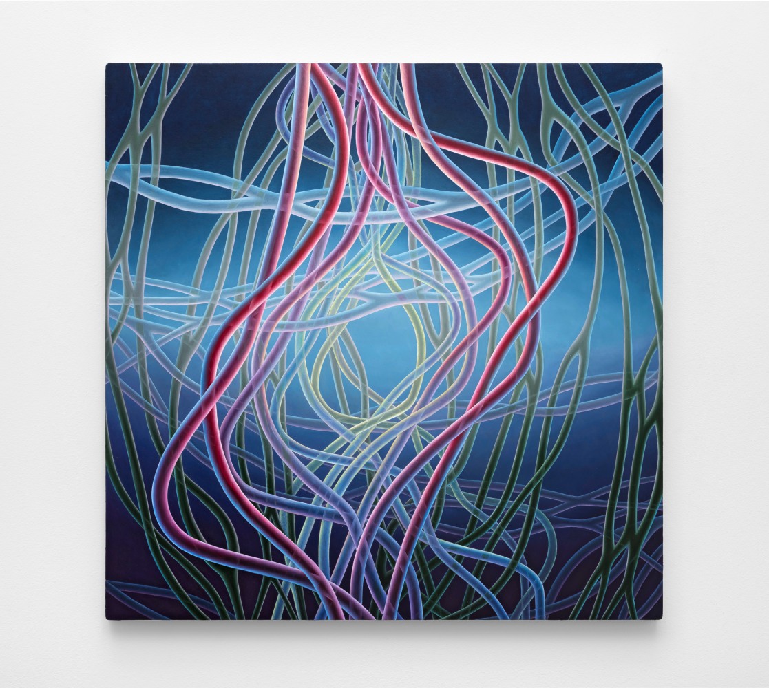 Kymber Holt (b. 1960), Entanglement, 2019  oil on canvas over panel 18 x 18 inches;  45.7 x 45.7 centimeters LSFA# 15299