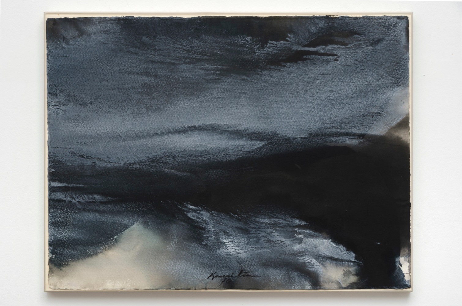 Mackerel Sky, San Francisco Bay, 1976, acrylic on paper 23 x 30 inches;  58.4 x 76.2 centimeters LSFA# 13993