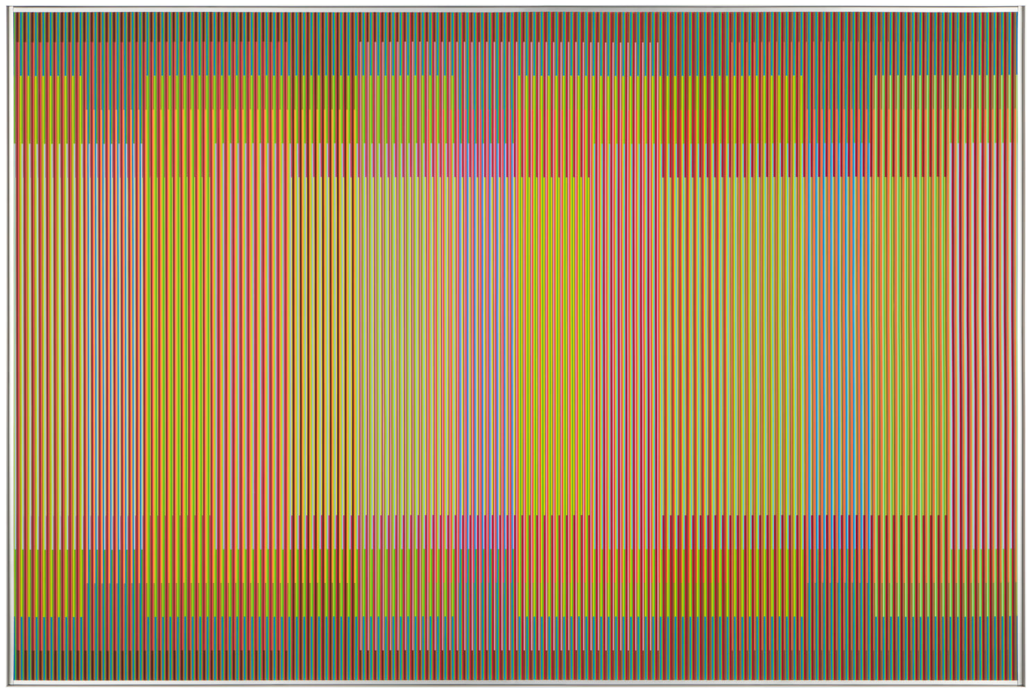 Physichromie no 1831, 2013     mixed media 39 3/8 x 59 inches;  100 x 150 centimeters LSFA# 13212