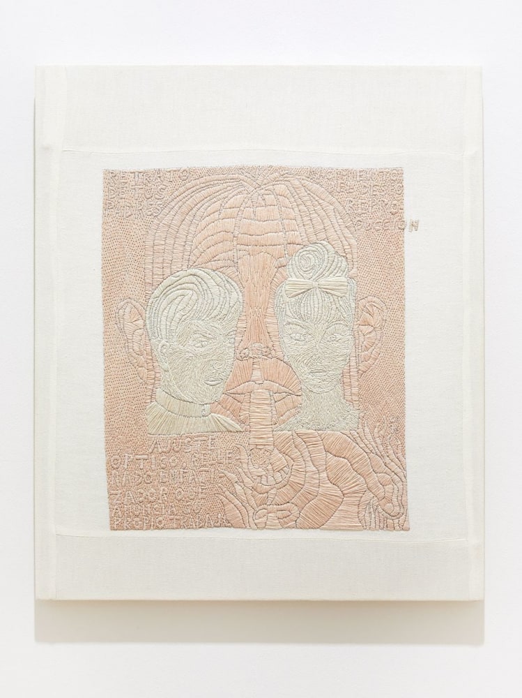 Carlos Arias

Doble retrato Monocromo, 1996

embroidered canvas

27 1/2 x 21 5/8 inches; 70 x 55 centimeters