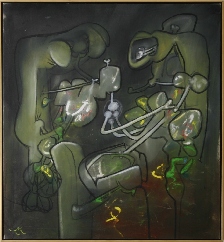 Roberto Matta (1911-2002) Flash of Flesh, 1971 oil on canvas 53 x 49 inches; 134.6 x 124.5 centimeters LSFA# 13797