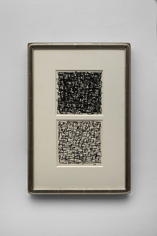 Karl Benjamin (b.1925)

Untitled (Diptych), 1957

india ink on paper

6 x 6 in image size; 18 x 11 1/2 in paper size&amp;nbsp;&amp;nbsp;&amp;nbsp;&amp;nbsp;&amp;nbsp;&amp;nbsp;&amp;nbsp;&amp;nbsp;