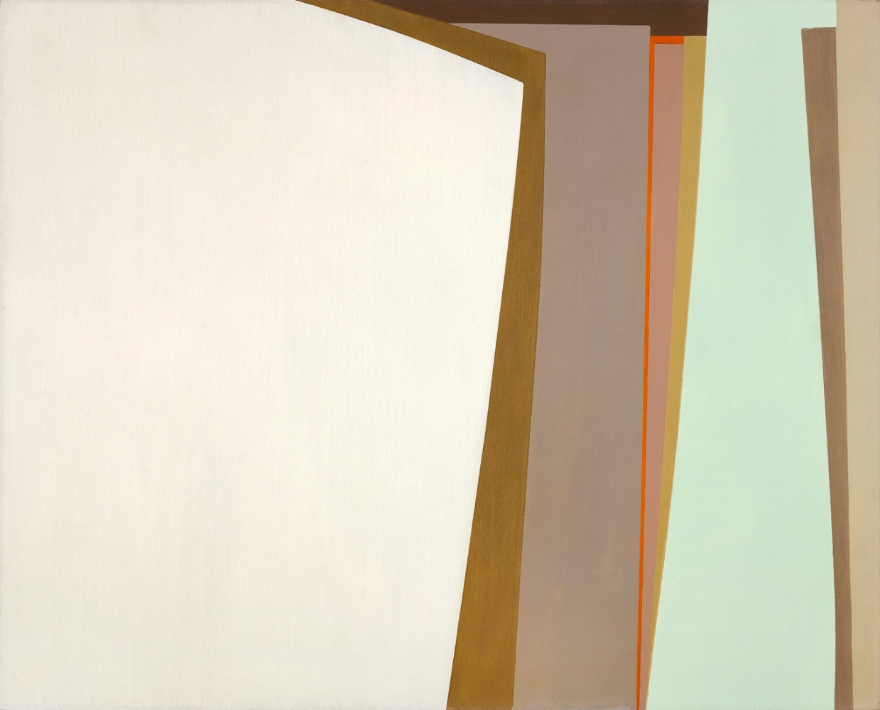 Helen Lundeberg (1908-1999)

Landscape: White and Orange, 1962

oil on canvas

24 x 30 inches; 61 x 76.2 cm