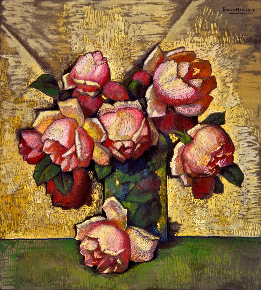 Pink Roses, circa 1938

tempera on paper mounted to 100% ragboard

21 1/8 x 18 3/4 in.