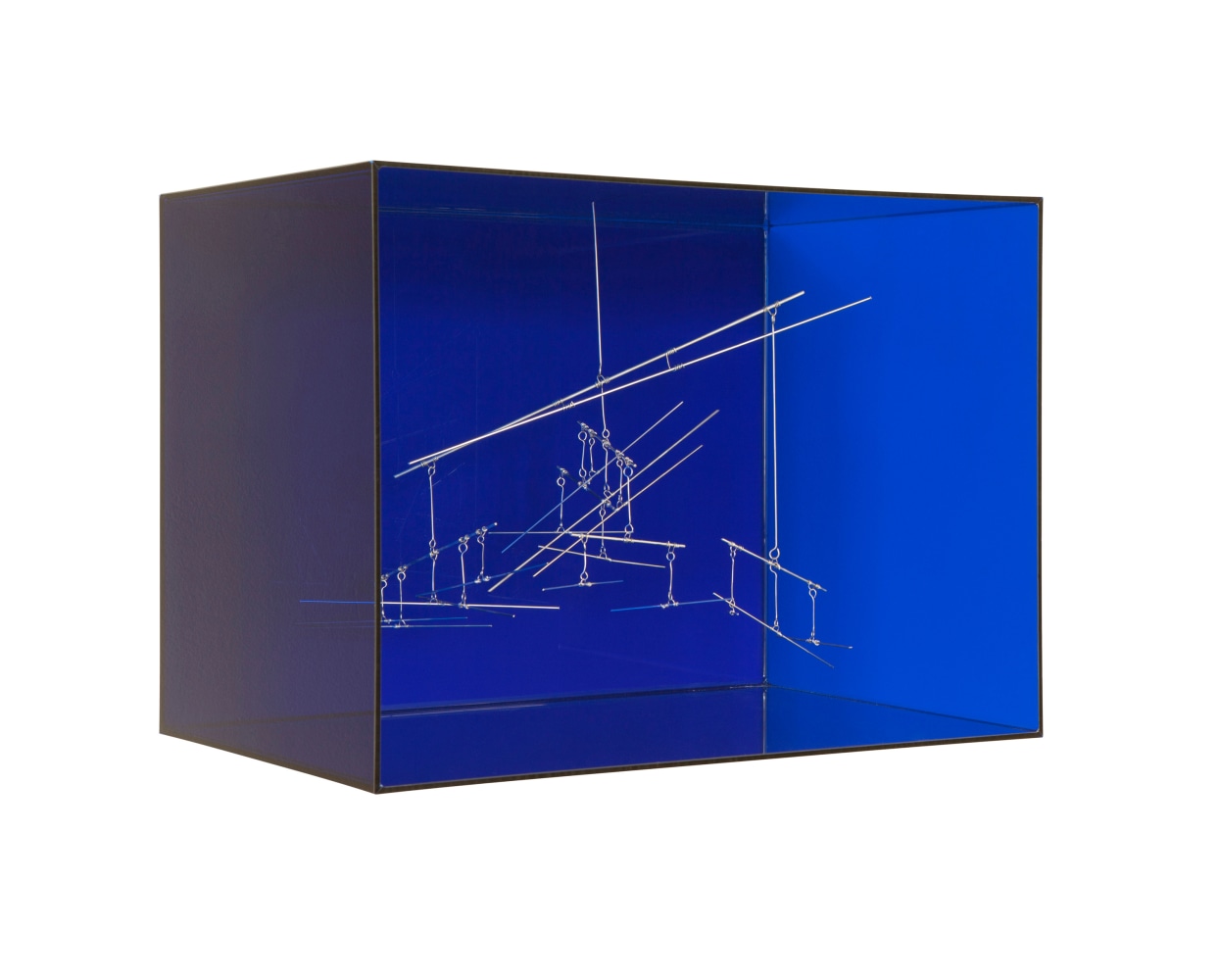 18:23 Colour Space, 2014     dark blue acrylic glass and stainless steel 10 7/8 x 10 7/8 x 9 7/8 inches;  27.5 x 27.5 x 25 centimeters LSFA# 13265