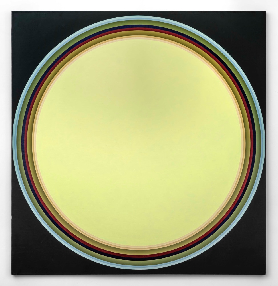 John Stephan (1906-1995) Disc #10, 1971     acrylic on linen 70 x 68 inches;  177.8 x 172.7 centimeters LSFA# 11546