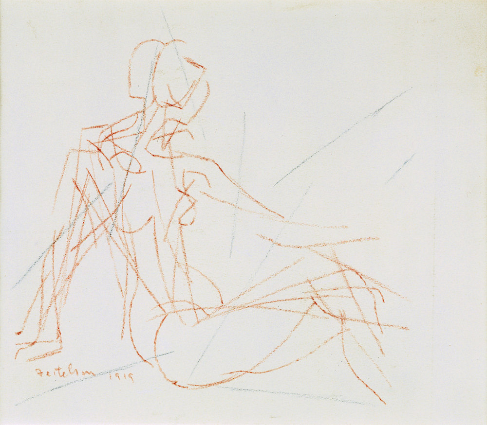 Seated Female Figure (Kinetic Study), 1919

Conte crayon on paper

11 x 13 inches; 27.9 x 33 cm