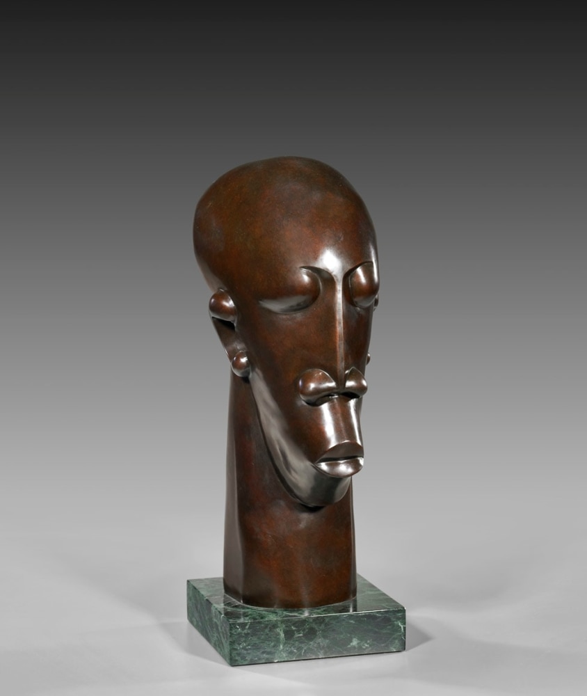 Dumile Feni  Head, 1979  bronze  19 1/2 x 6 x 12 inches; 49.5 x 15.2 x 30.5 centimeters  LSFA# 12096