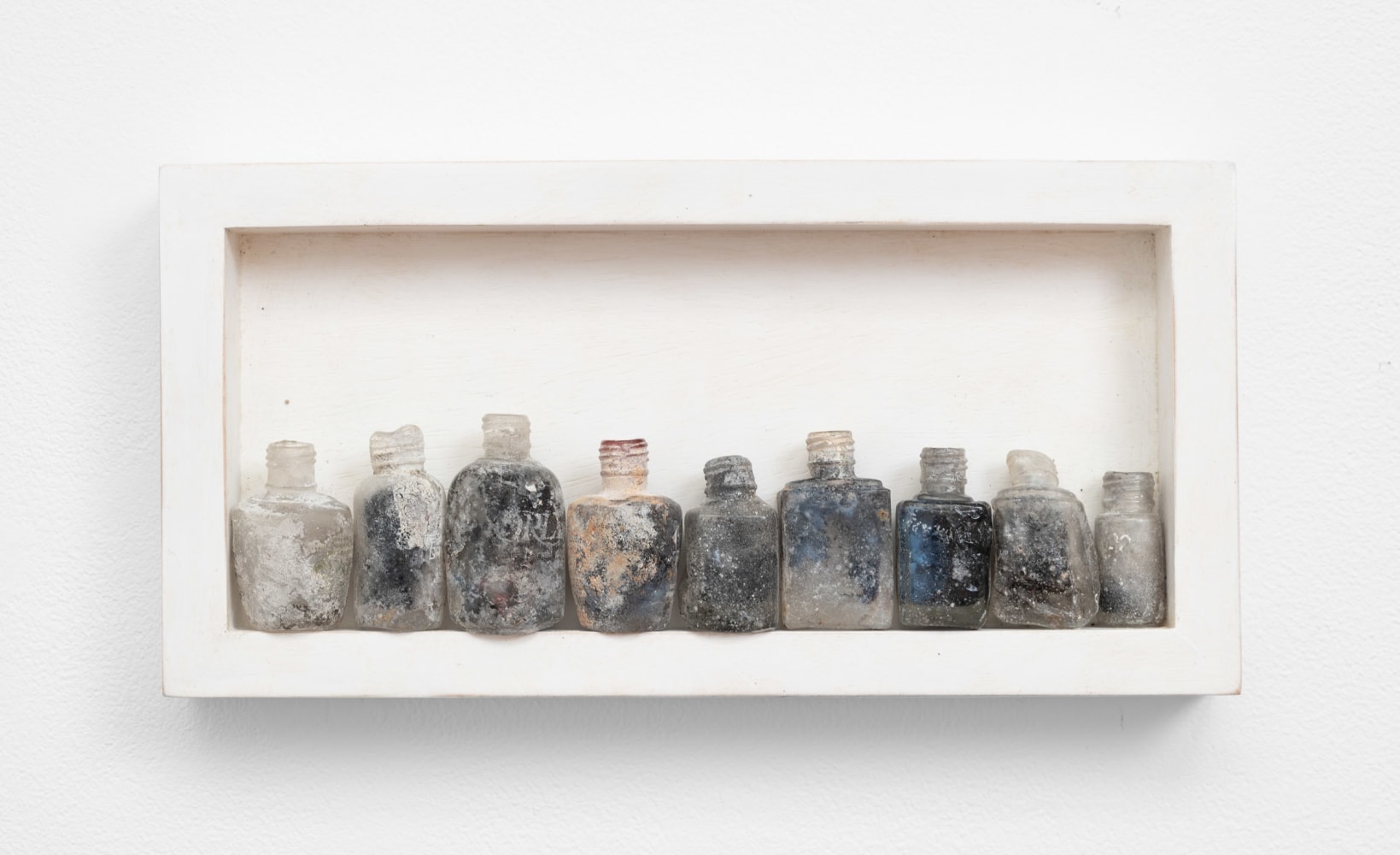 Cecilia Z. Miguez (b. 1955) Relic from a Burned Studio, 2025 glass and wood 6 x 12 1/4 x 2 inches; 15.2 x 31.1 x 5.1 centimeters LSFA# 16464