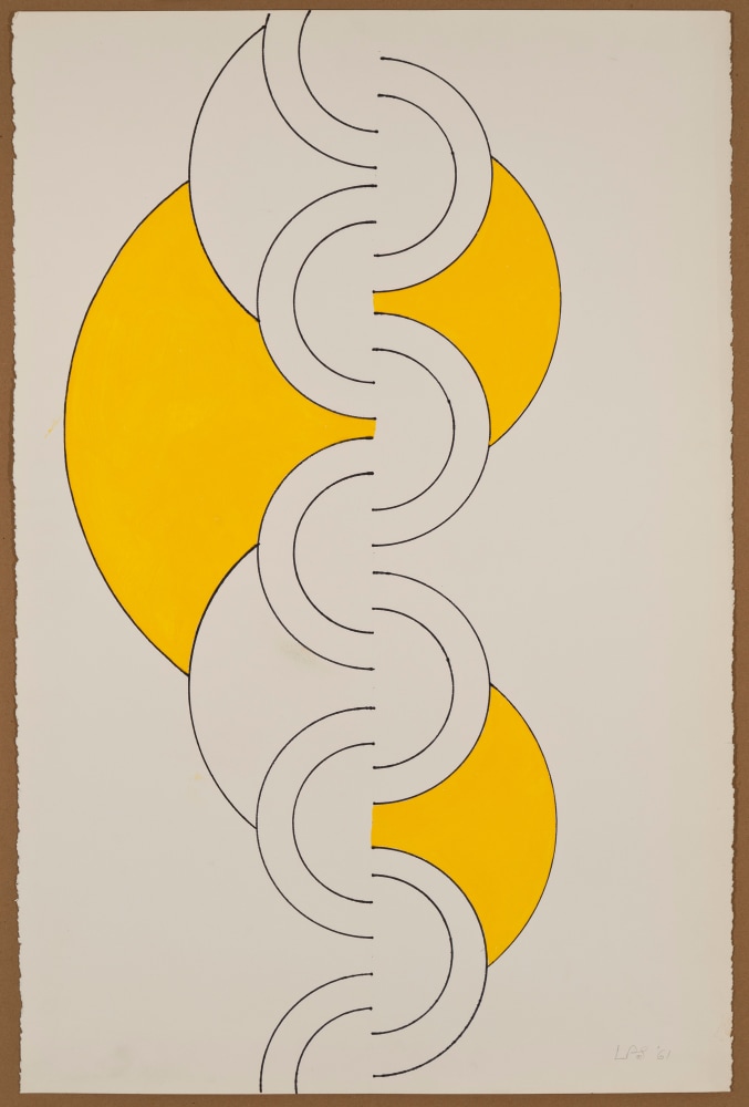 Untitled, 1961     ink and gouache on artist paper 40 1/4 x 26 1/2 inches;  102.2 x 67.3 centimeters LSFA# 13177