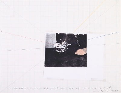 John Baldessari

Offering: Ashtray with Closed Hand (Three Cigarettes and RYB Projections), 1993

Xerox and color pencil on graph paper

17 x 22 inches; 43.2 x 55.9 centimeters

LSFA# 11753