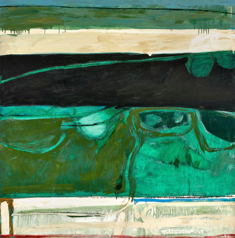 Hudson River Series #62, 1959     oil on canvas 58 x 58 inches;  147.3 x 147.3 centimeters LSFA# 12006