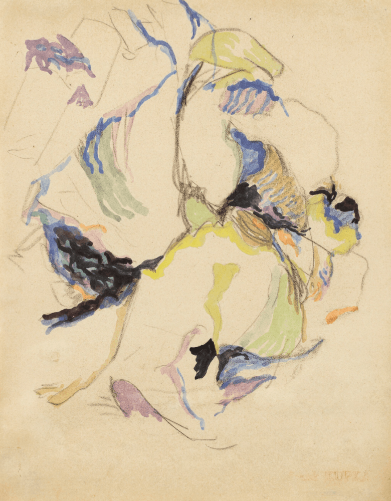 Franti&amp;scaron;ek Kupka

Etude pour Formes Flasques, c.1920-25

pencil and watercolour on paper

10 1/2 x 8 1/4 inches; 26.8 x 21.1 cm
