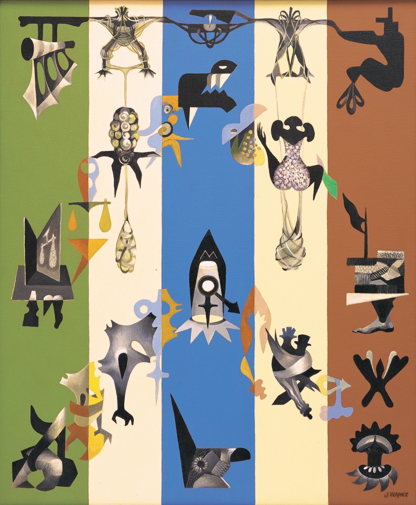 Cryptic Creatures, Kafka Series, 1948     oil on canvas 36 x 30 inches;  91.4 x 76.2 centimeters LSFA# 12425