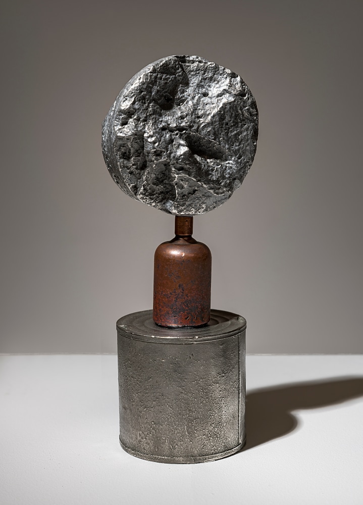 Chris Collins (b. 1980) Wasteland Artifact, 2022     aluminum, copper, and stainless steel 7 1/2 x 3 x 2 1/2 inches;  19.1 x 7.6 x 6.3 centimeters LSFA# 15460