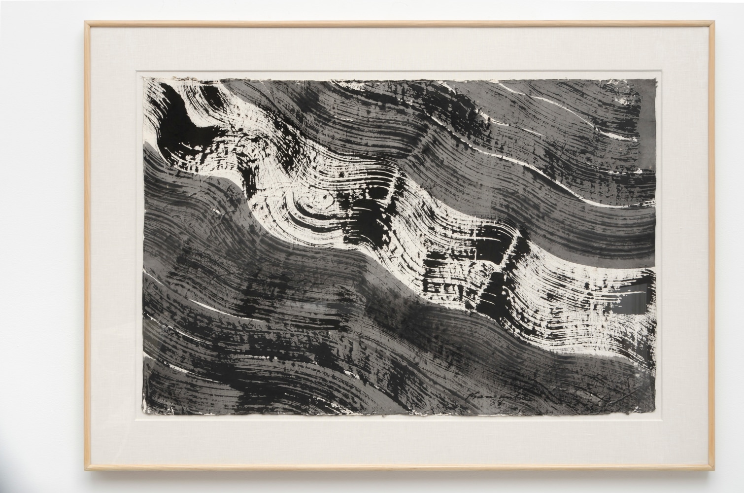 Nagare #5, 1988, sumi ink on handmade Japanese paper 33 1/2 x 46 1/2 inches;  85.1 x 118.1 centimeters LSFA# 13956