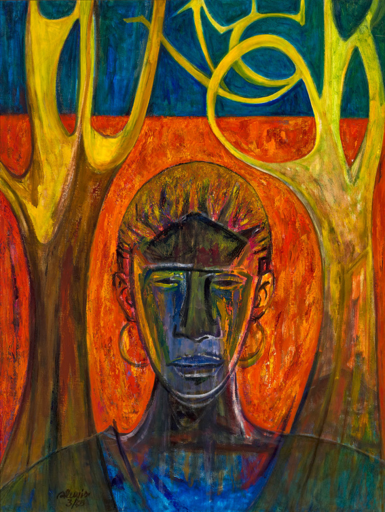 Samella Lewis  Swamp Diva, 2001  oil on canvas  48 x 36 1/4 inches; 121.9 x 92.1 centimeters  LSFA# 12085