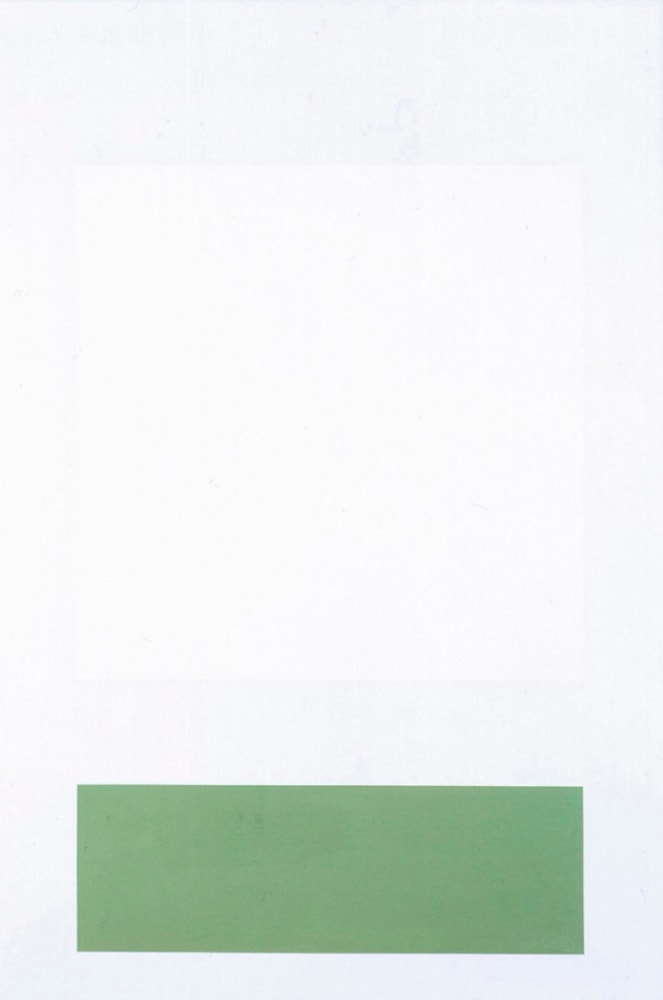 Karl Benjamin

#42 (Green and White Rectangles),&amp;nbsp;1961

oil on canvas

36 x 24 inches; 91.4 x 61 centimeters