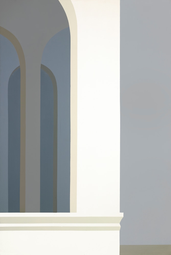 Helen Lundeberg&amp;nbsp;(1908-1999)&amp;nbsp;
Untitled (Classic Landscape), March 1973
acrylic on canvas
60 x 40 inches; 152.4 x 101.6 centimeters
LSFA# 10507