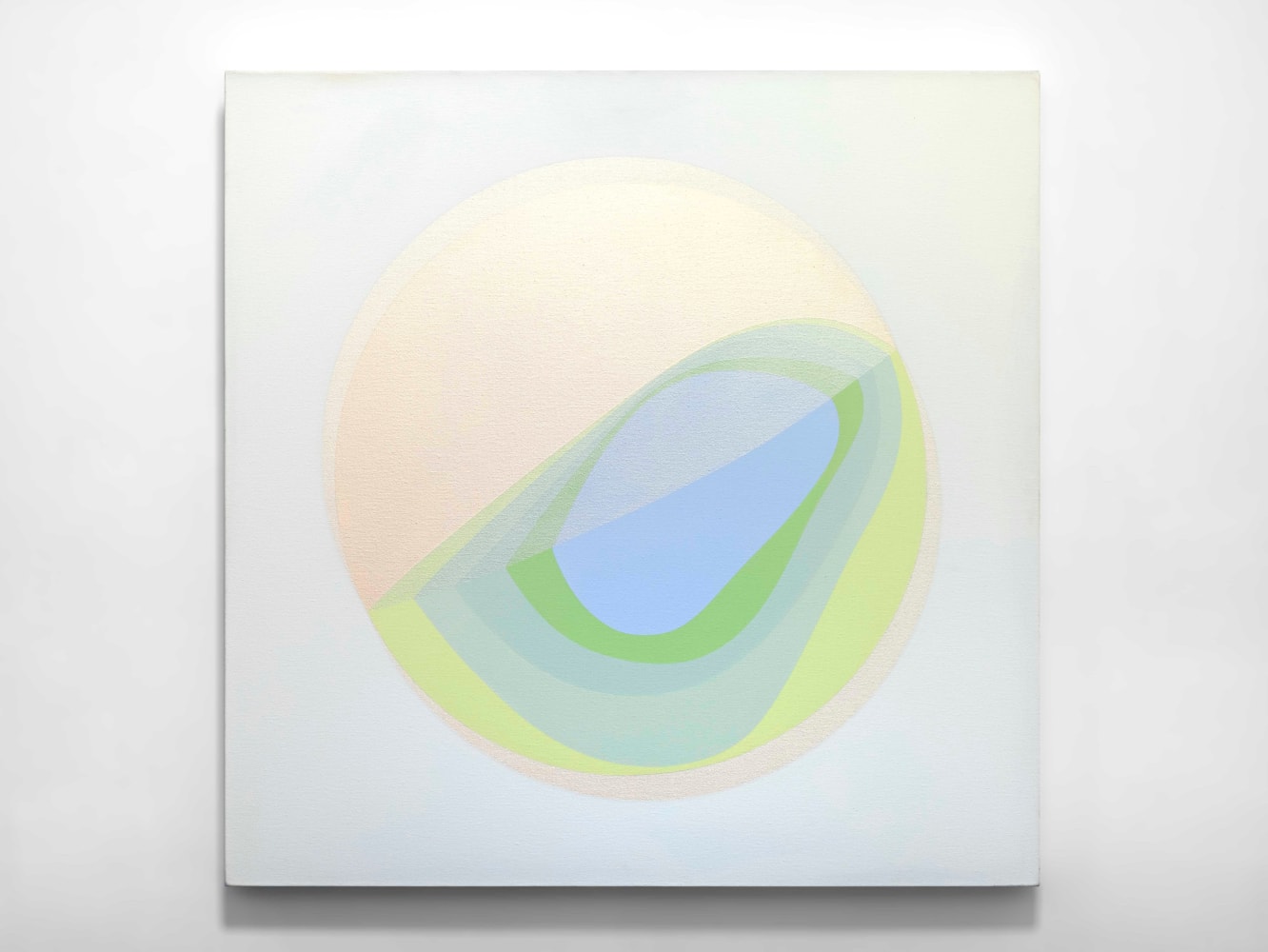 Helen Lundeberg (1908-1999) Untitled (Sectioned Planet), 1969     acrylic on canvas 36 x 36 inches;  91.4 x 91.4 centimeters LSFA# 13331