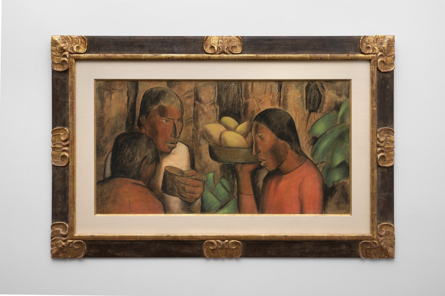 Vendedora de Mangos, circa 1938 	pastel and Conté crayon on paper 	19 x 36 inches;  48.3 x 91.4 centimeters 	LSFA# 11421