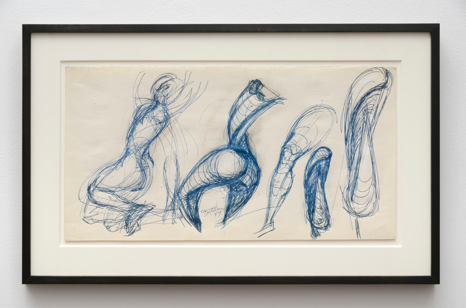 Lorser Feitelson (1898-1978) Untitled, 1947 ball point on paper 10 1/2 x 19 7/8 inches; 26.7 x 50.5 centimeters ​LSFA# 00363
