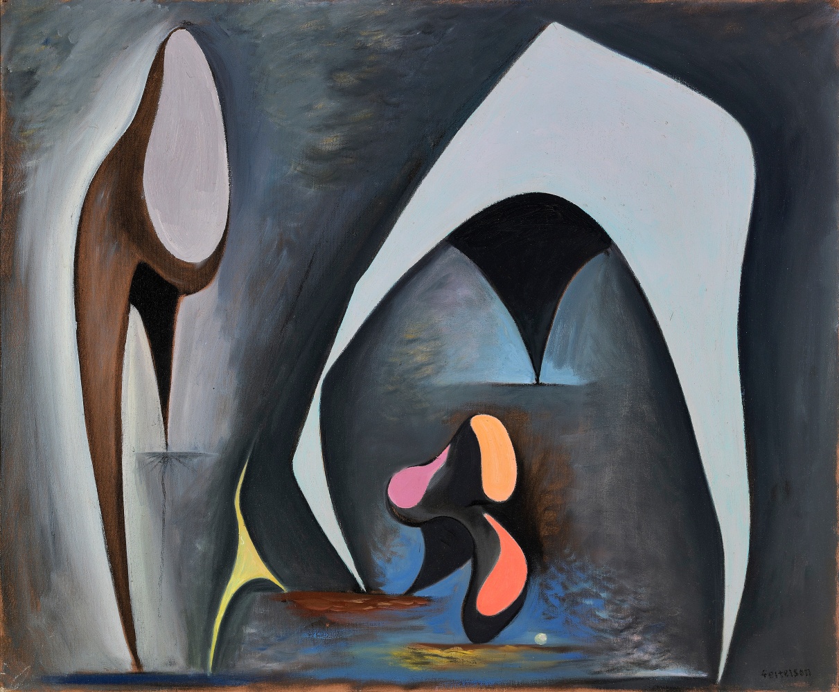 Magical Forms, 1945  oil on canvas 30 x 36 inches; 76.2 x 91.4 centimeters LSFA #1508