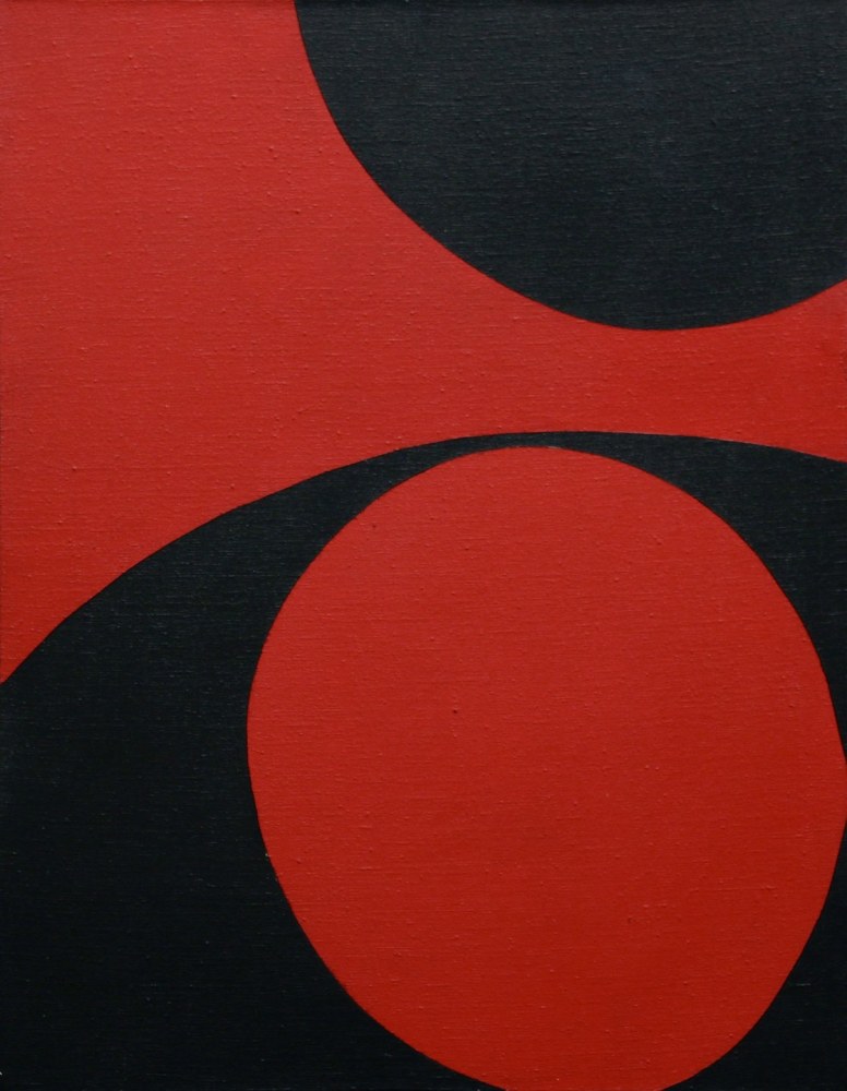 Colorform Series (Red &amp; Black), 12/1965     oil on canvas 27 x 21 inches;  68.6 x 53.3 centimeters LSFA# 12382