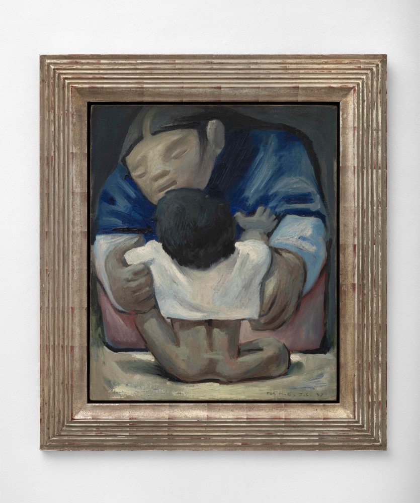 Madre y Nino, 1937    oil on canvas 24 x 20 inches;  61 x 50.8 centimeters LSFA# 01602