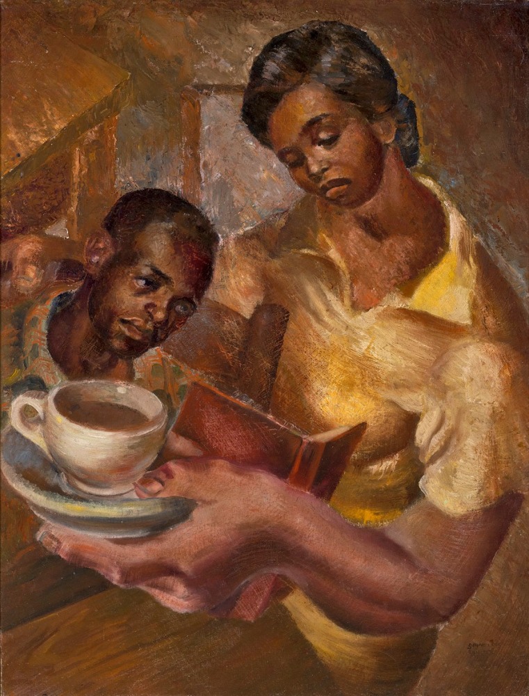 Samella Lewis  Stimulant, 1941  oil on canvas board  24 x 18 inches; 61 x 45.7 centimeters  LSFA# 12065