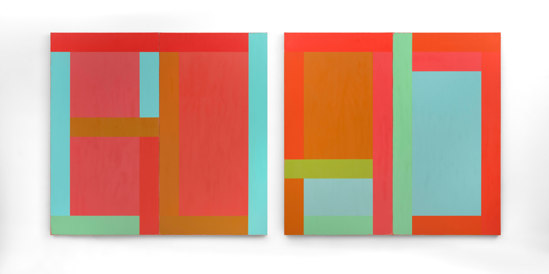 Two by Two, 1980  oil on canvas  68 x 150 inches  172.7 x 381 centimeters  LSFA# 13408