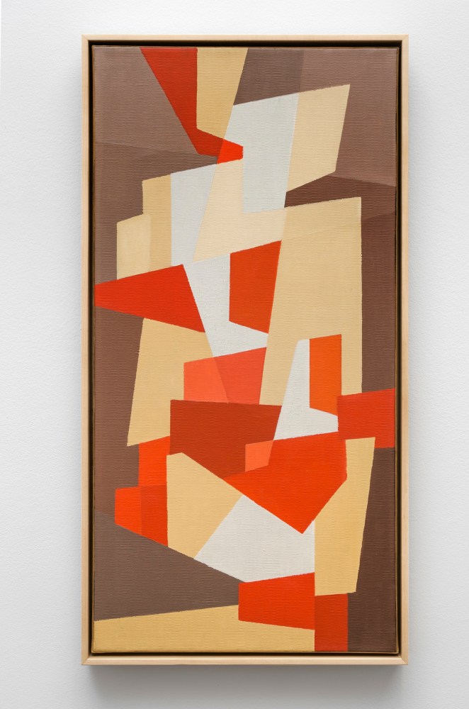 Untitled Abstract Composition, 1968, oil on canvas 27 1/2 x 13 3/4 inches;  70 x 35 centimeters LSFA# 11128