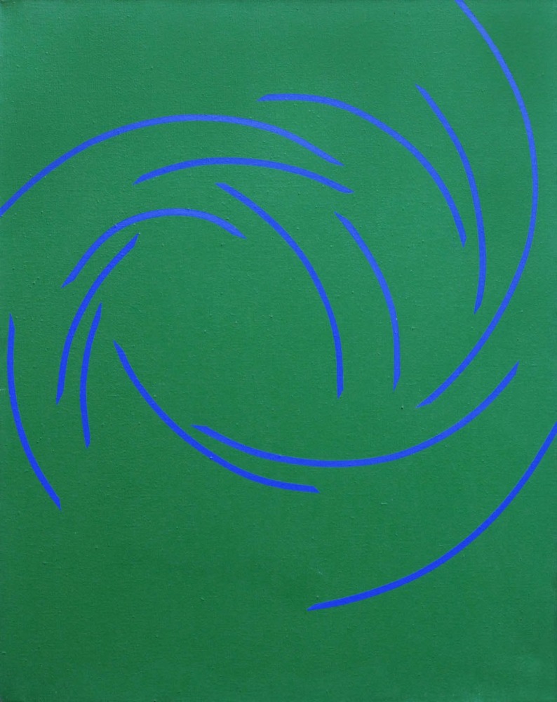 Loop (Green, Blue), 7/1966     acrylic on canvas 30 x 24 inches;  76.2 x 61 centimeters LSFA# 12042