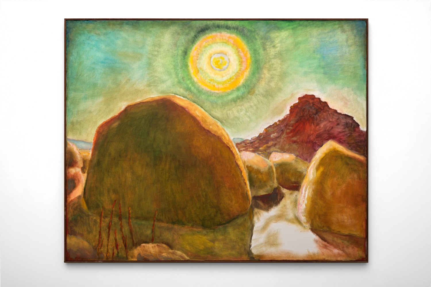 Frederick Wight (1902-1986) Desert Rocks, 1984  oil on canvas 48 x 60 inches;  121.9 x 152.4 centimeters LSFA# 10643