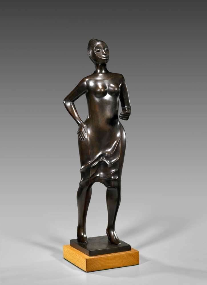 Elizabeth Catlett Stepping Out, 2000 bronze 30 x 7 x 7 1/2 inches; 76.2 x 17.8 x 19.1 centimeters LSFA# 12113