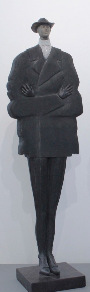 The big coat 1, 2013     bronze and wood 42 1/2 x 12 x 9 inches;  108 x 30.5 x 22.9 centimeters LSFA# 13032