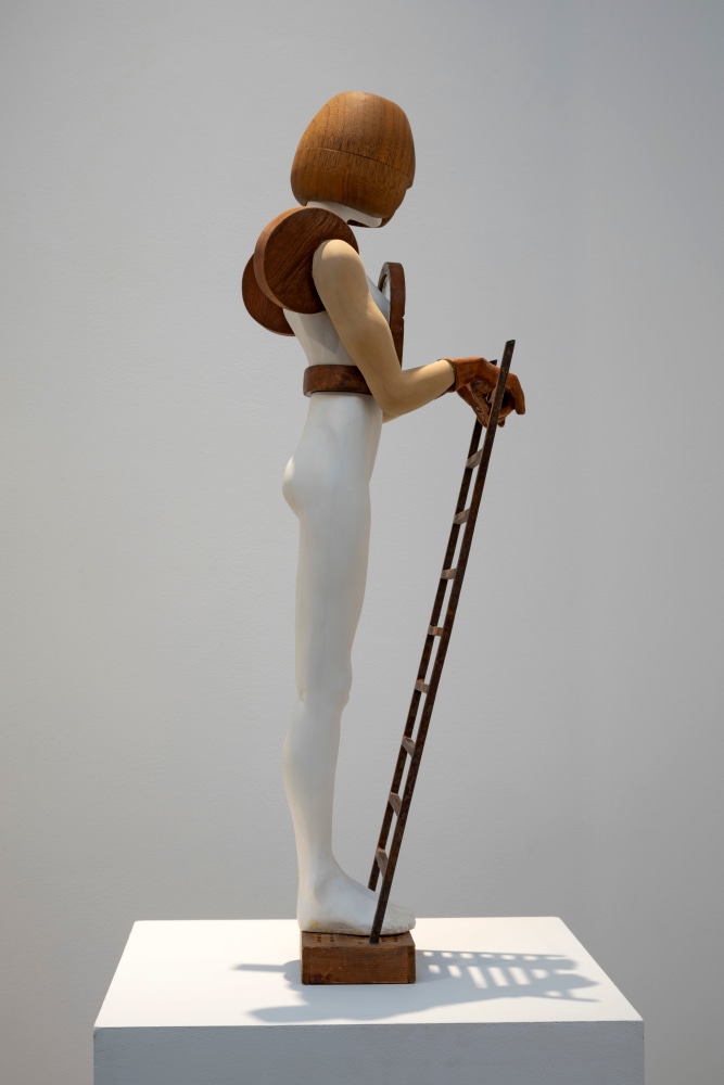Cecilia Z. Miguez (b. 1955) Collecting Butterflies, 2013     wood and mixed media 25 1/2 x 8 x 6 inches;  64.8 x 20.3 x 15.2 centimeters LSFA# 13021