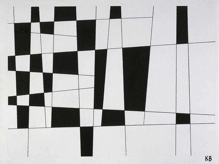 Mondrian II,&amp;nbsp;1957

India ink on paper

8 3/4 x 11 1/2 inches