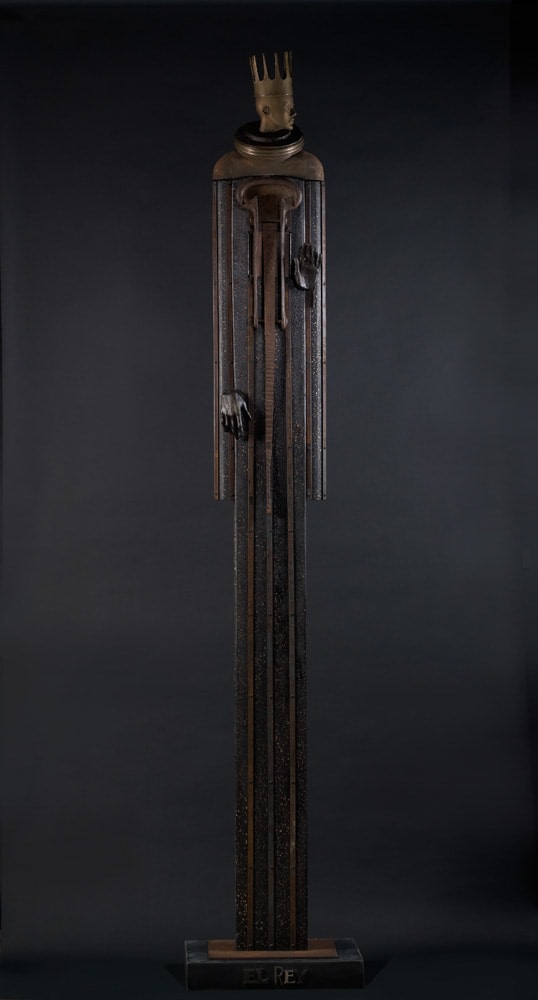 El Rey, 2013     wood, bronze, iron 87 x 16 x 16 inches;  221 x 40.6 x 40.6 centimeters LSFA# 13015