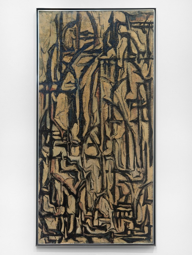 Karl Benjamin (1925-2012)
Untitled, 1952
oil on wood panel
48 x 23 1/2 inches;&amp;nbsp; 121.9 x 59.7 centimeters
LSFA# 01106