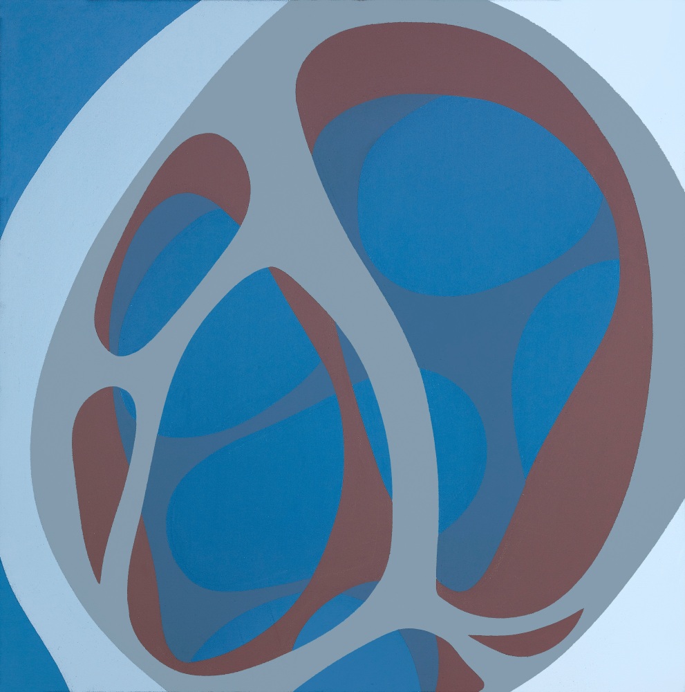 Untitled (Forms in Space), 1970  acrylic on canvas  30 x 30 inches; 76.2 x 76.2 centimeters  LSFA# 11293