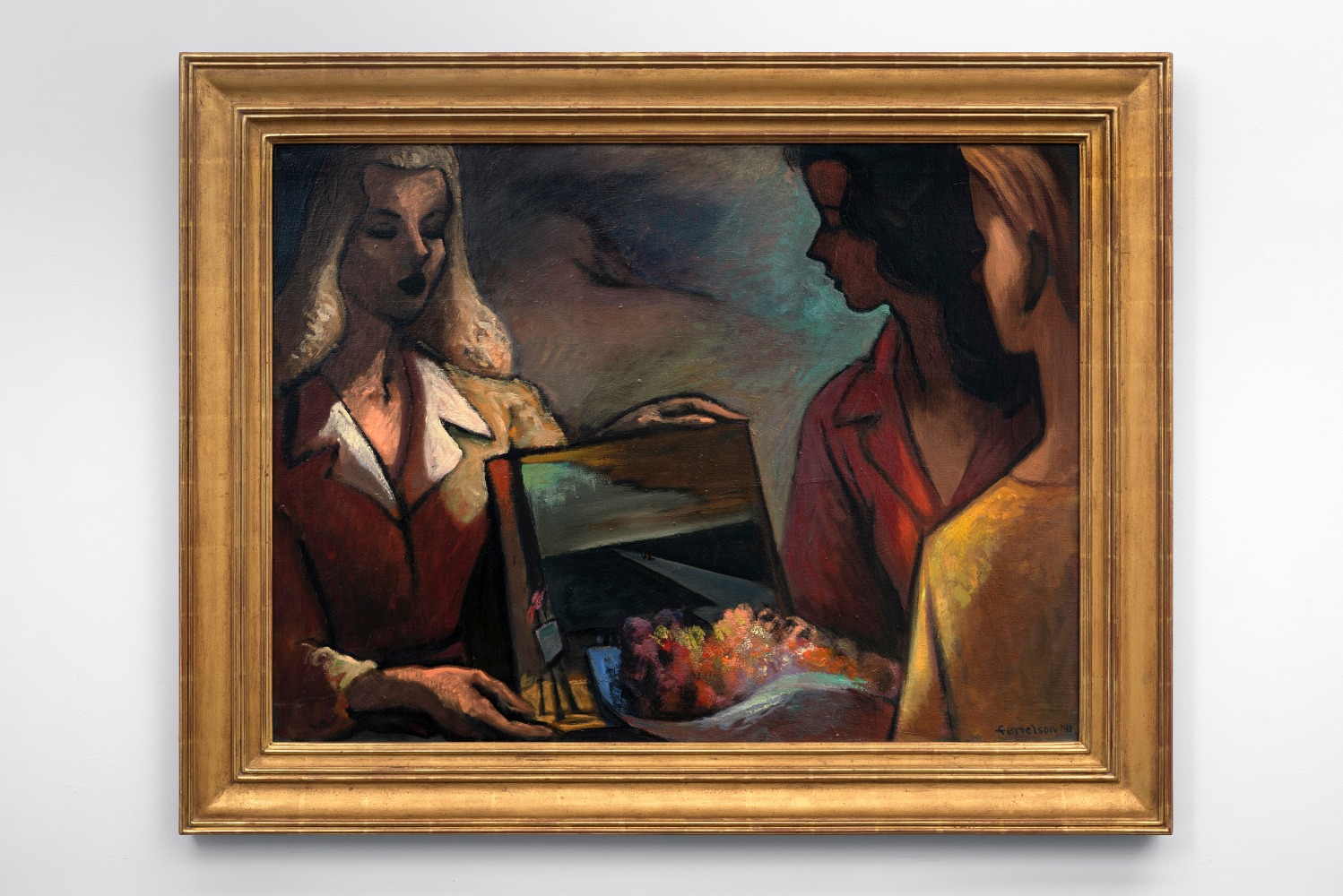 Lorser Feitelson (1898-1978)&amp;nbsp;
Three Girls, 1943
oil on canvas
30 x 40 inches; 76.2 x 101.6 centimeters
LSFA# 00058