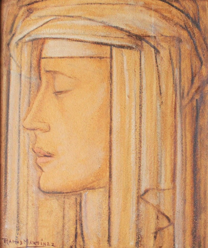 Alfredo Ramos Mart&amp;iacute;nez (1871-1946)
Head of a Nun, c. 1934&amp;nbsp;
tempera and wash on board
13 3/4 x 11 5/8 inches; 34.9 x 29.5 centimeters
LSFA# 14900&amp;nbsp;