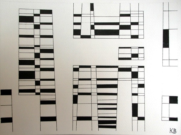 Mondrian I, 1957

India ink on paper

8 3/4 x 11 5/8 inches