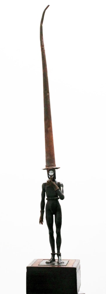 The Looking Glass, 2011    bronze, wood, and found objects 38 1/2 x 6 1/2 x 6 1/2 inches;  97.8 x 16.5 x 16.5 centimeters LSFA# 13039