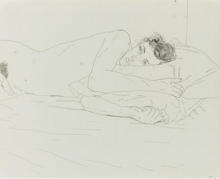 David Hockney

Gregory Nude, June 1978

ink on paper

13 3/4 by 17 inches; 34.9 by 43.2 centimeters