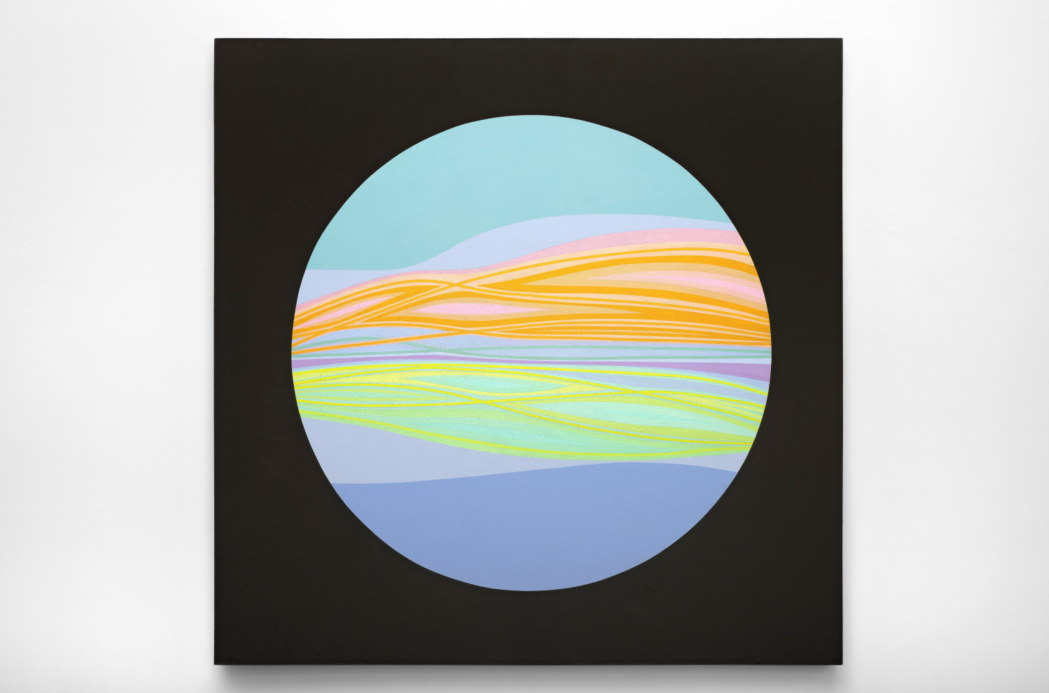 Helen Lundeberg (1908-1999) Planet #3, 1965     acrylic and matte enamel on canvas 60 x 60 inches;  152.4 x 152.4 centimeters LSFA# 01315